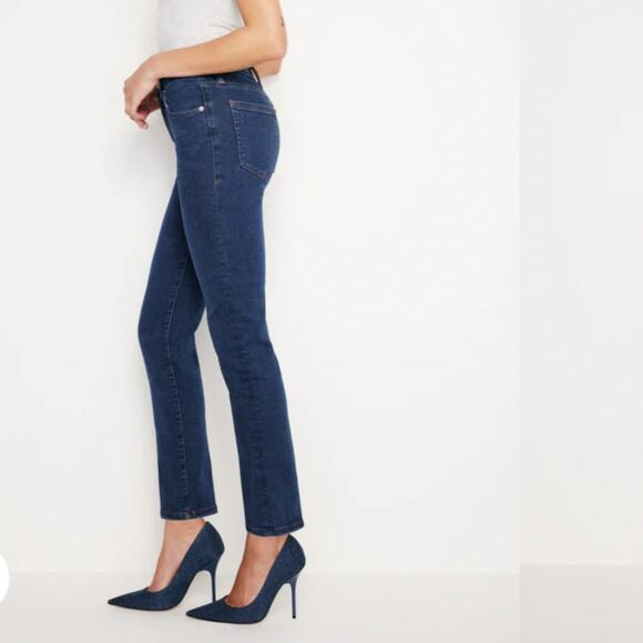 Good American NEW Good Waist Compression Dark Wash Skinny Straight Jeans 24 - Picture 16 of 16